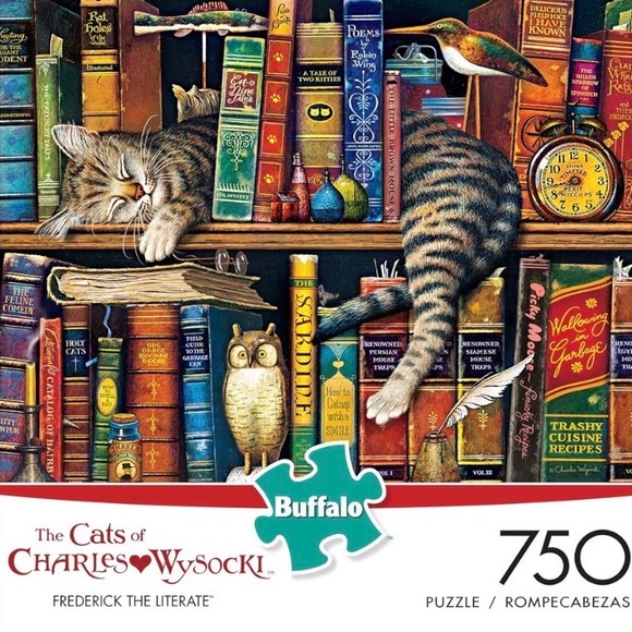Buffalo Games Other - Buffalo 750 piece Cat Puzzle - Frederick the literate